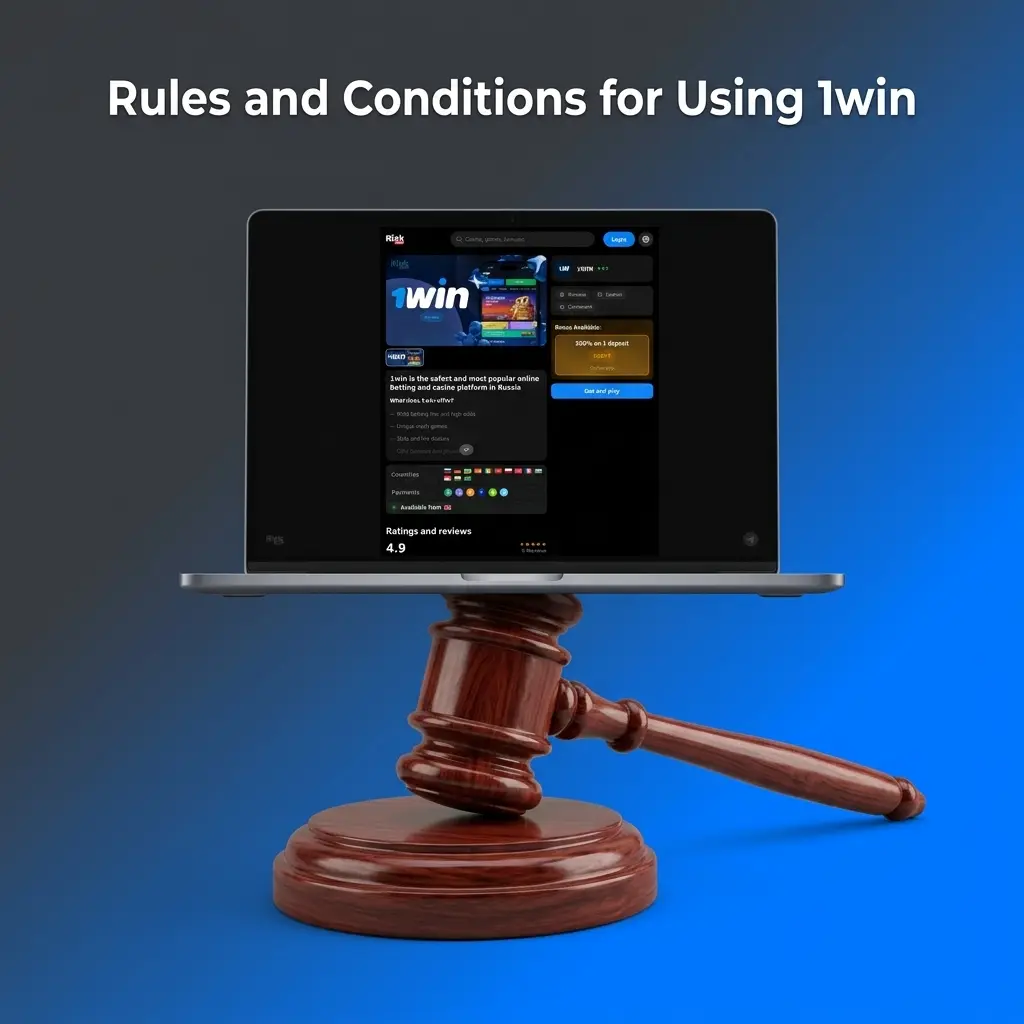 1win rules and conditions covering account policy, age limit, bonus terms, and jurisdiction restrictions for players